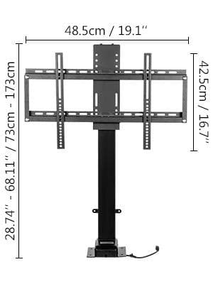 1000mm slaglängd 28.7-68.1" höjdjusterbar 154 lbs last Elektrisk TV-lyftfäste med dubbel kontroll, hög kompatibilitet, lätt att installera