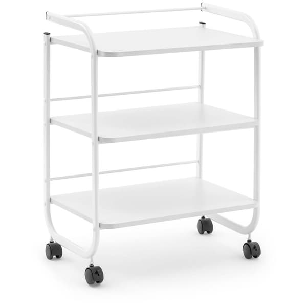 physa Rullvagn - 3 Hyllor - 60 x 43 x 83 cm - Vit