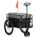 Miniatyrbillede 4 af 5: Rootz Cargo Trailer - Cykeltrailer - Håndvogn - Stål - Sort + Grå - 130 x 64 x 103 cm