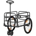 Miniatyrbillede 1 af 5: Rootz Cargo Trailer - Cykeltrailer - Håndvogn - Stål - Sort + Grå - 130 x 64 x 103 cm