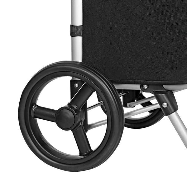 Rootz Shoppingvagn - Shoppingvagn med hjul - Livsmedelsvagn - Kundvagn - Fällbar kundvagn - Lätt kundvagn - Ergonomisk kundvagn - 600d Oxford Tyg - Sv