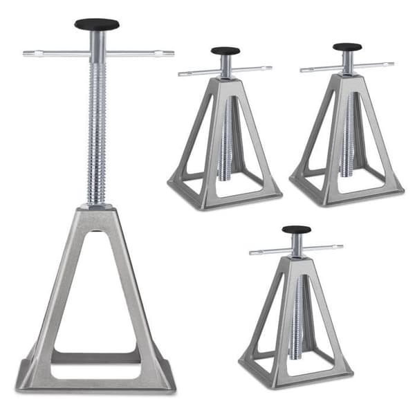 Aluminiumjackstöd - XMTECH - Justerbar höjd - Belastning 1000 kg - Silver