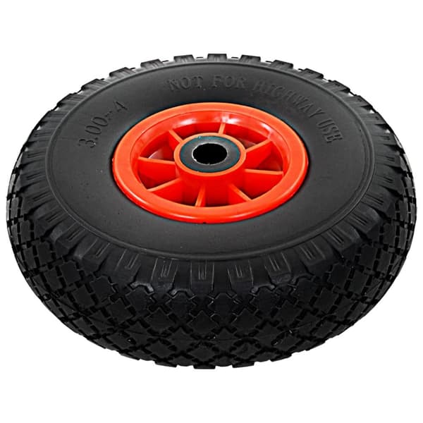 Nokkakärryn pyörät 4 kpl täysi PU 3.00-4 (260x85)