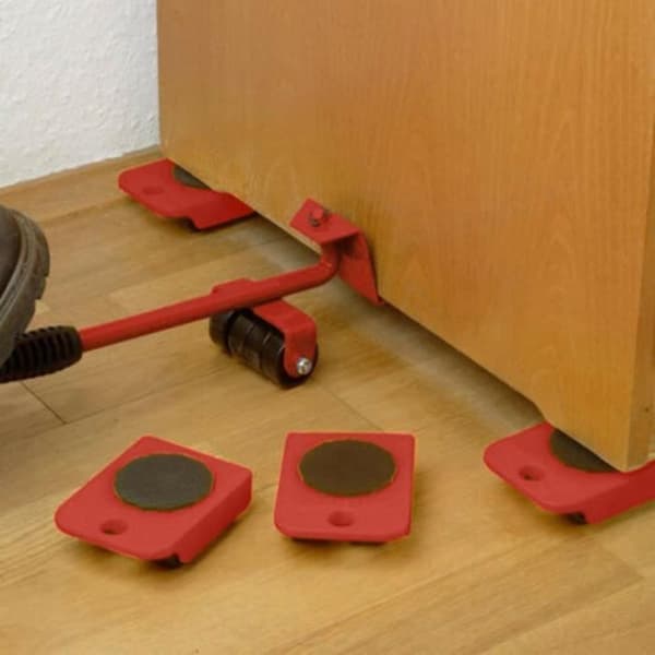 Home Trolley Lift &amp; Move Kit Enkelt glidsystem för tunga möbler 4 PC PACK HANDVERKTYG 187