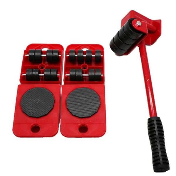Heavy Furniture Lifter Hiss Rörliga hjul Pusher Pusher Kit Enkel rörelse Röd