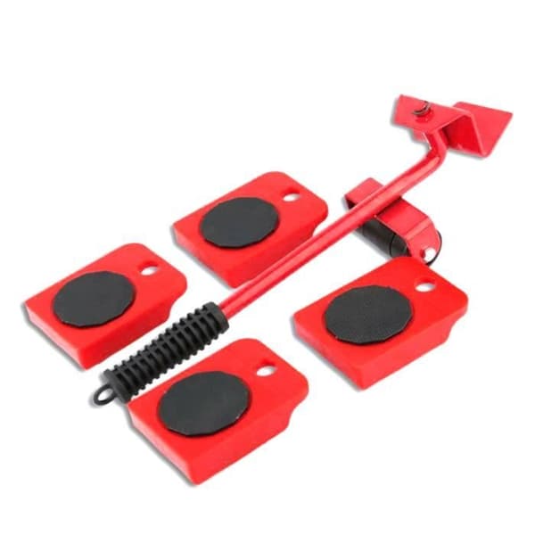 Heavy Furniture Lifter Hiss Rörliga hjul Pusher Pusher Kit Enkel rörelse Röd