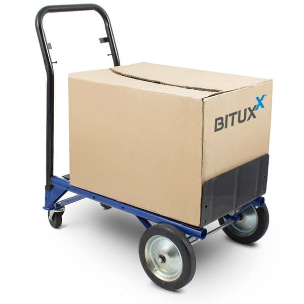 Bituxx manuel lagervogn med drejelige hjul, 2-i-1 vogn, fr?ser, b?reevne: 80 kg