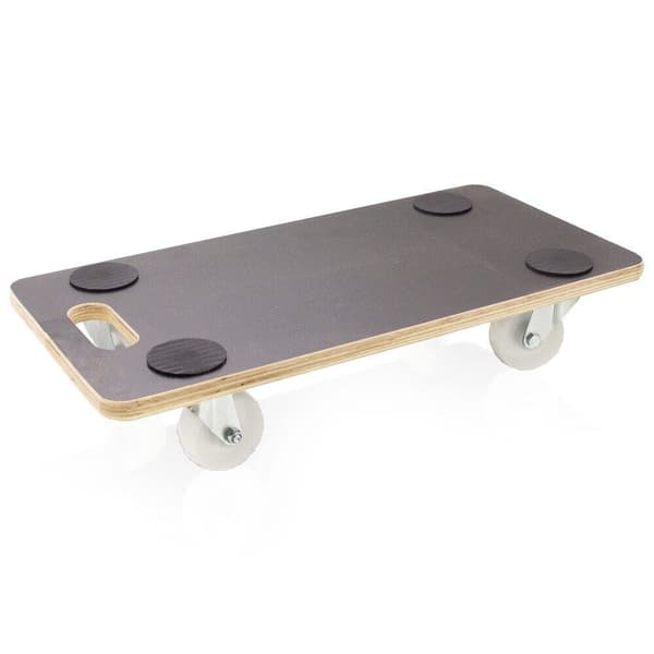 Transportvogn op til 200 kg, krydsfinerplade 58x28,5 cm, p? hjul til transport