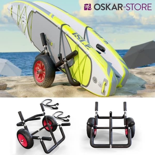 Vagn för SUP Stand Up Paddle Oskar, paddel, surfbräda, transport, kajakvagn, aluminium