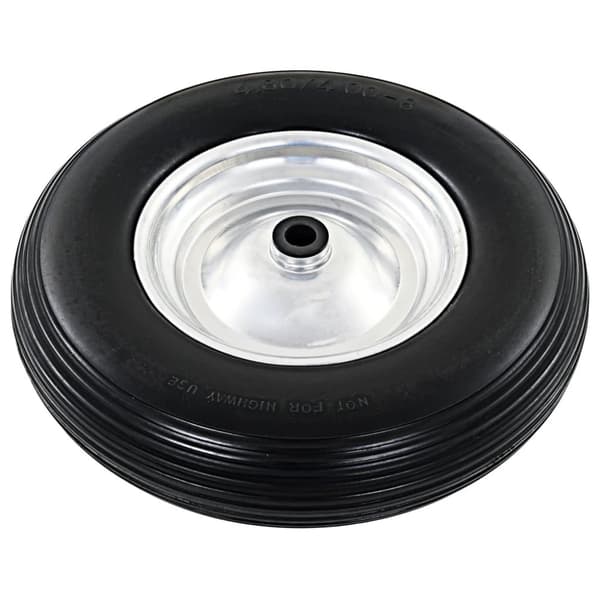 Skottkärrehjul med axel massiv PU 4.00-8 390 mm