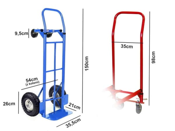 Manövrerbar Kärra med Svänghjul - Perfekt för Alla Underlag - 250 kg