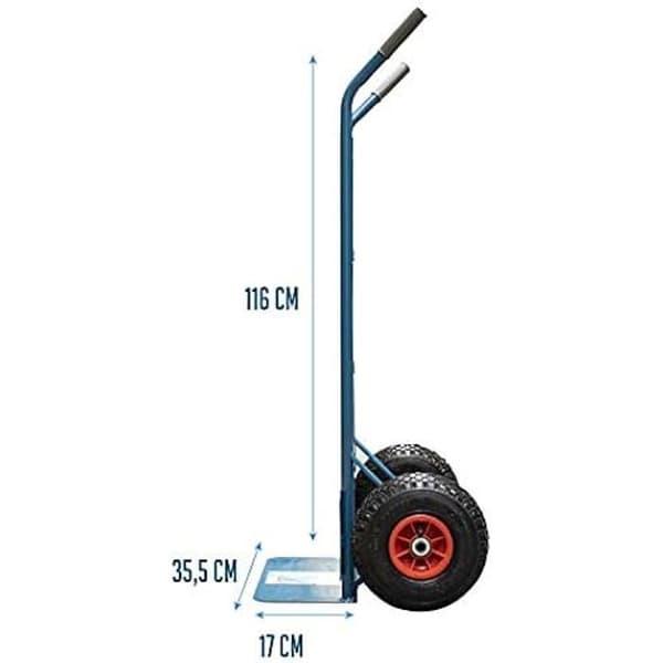 Ferrestock FSKCAR002 professionell förvaringsvagn i förstärkt stål, stöder upp till 150 kg med pneumatiska hjul
