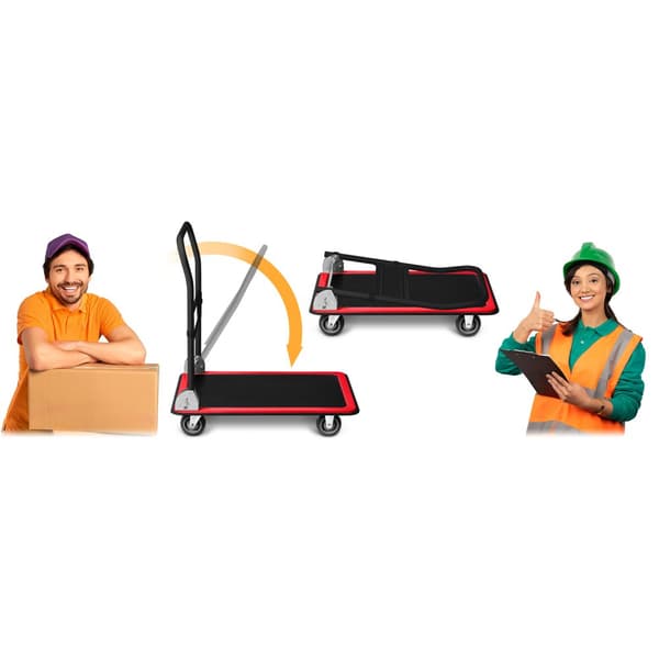 Plattformstransportvagn HM-505 svart och röd