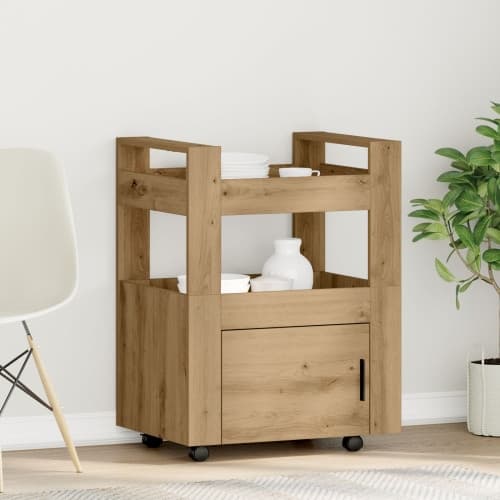 Köksvagn artisan ek 60x45x80 cm konstruerat trä
