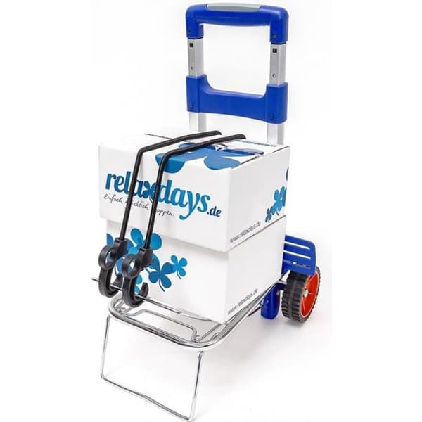 Relaxdays hopfällbar handvagnsvagn 30 kg maximal belastning Shoppingvagn med ergonomiska plasthandtag