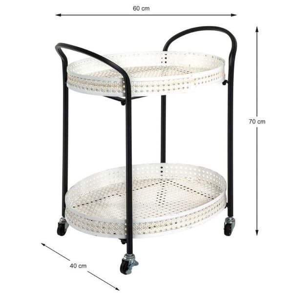 Desserte av kök 2 nivåer "Canning" 70cm svart