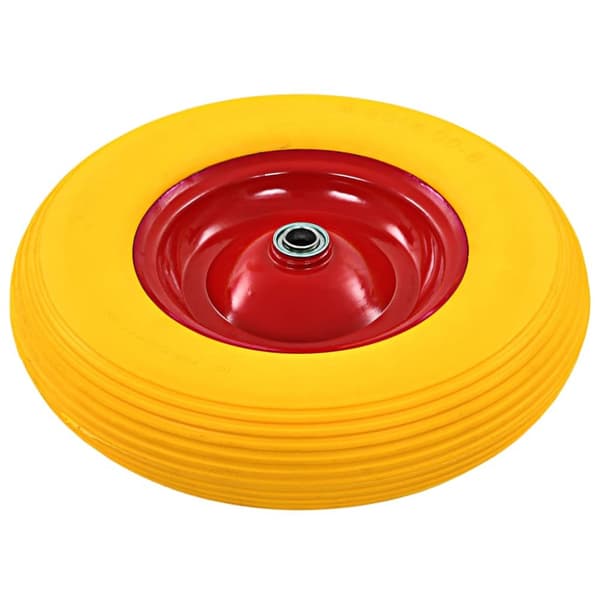 Skottkärrehjul med axel massiv PU 4.00-8 390 mm