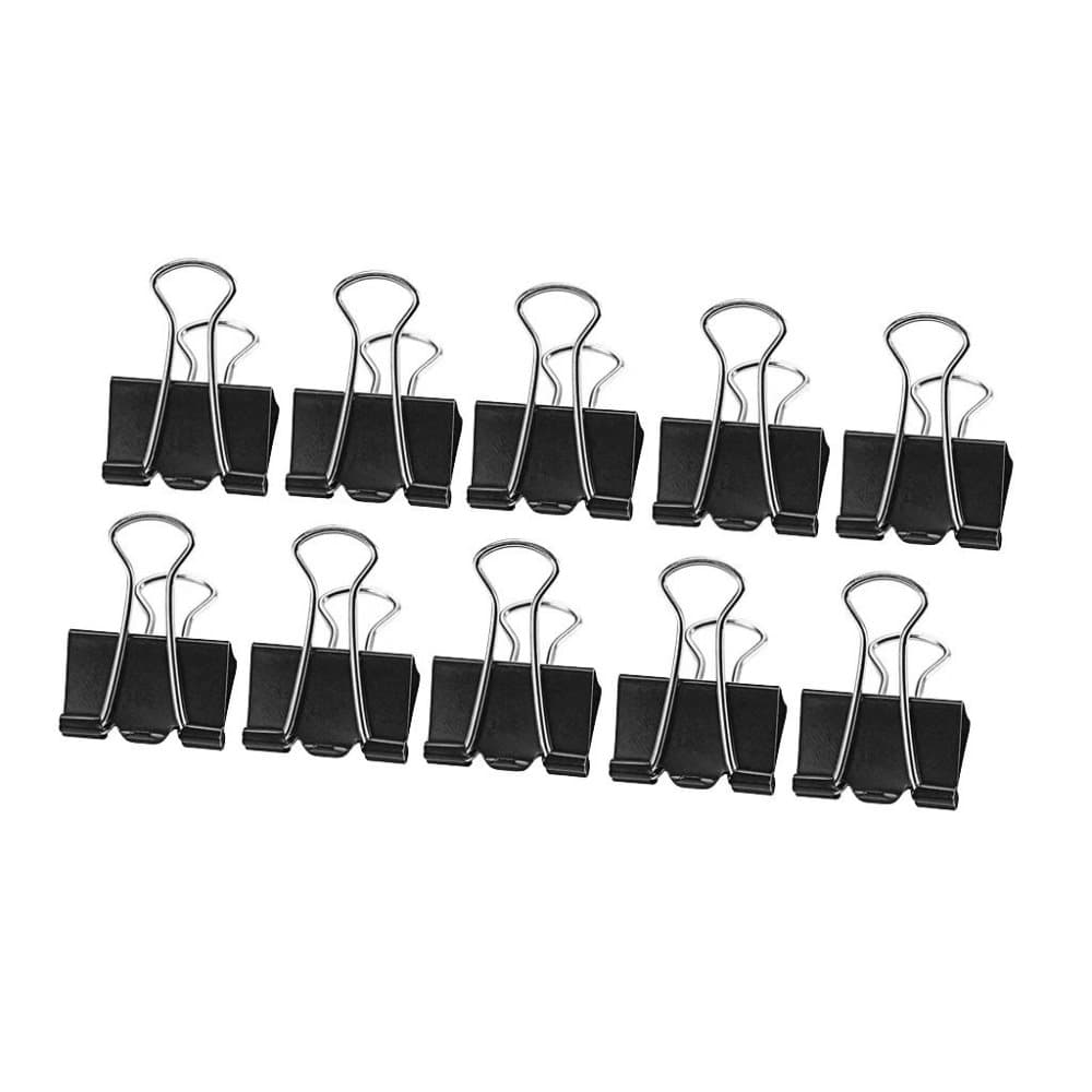 10x Pappersklämmor i Metall - 2.5 cm