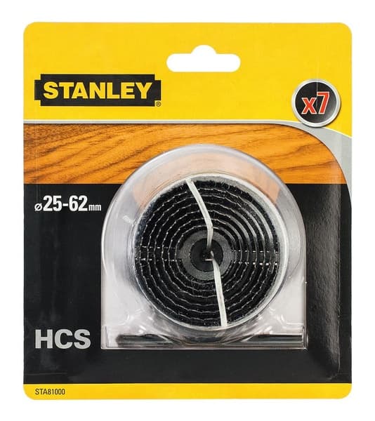 STANLEY HCS HÅLSÅG FÖR TRÄ 25-62mm 25/32/38/45/50/56/62 mm