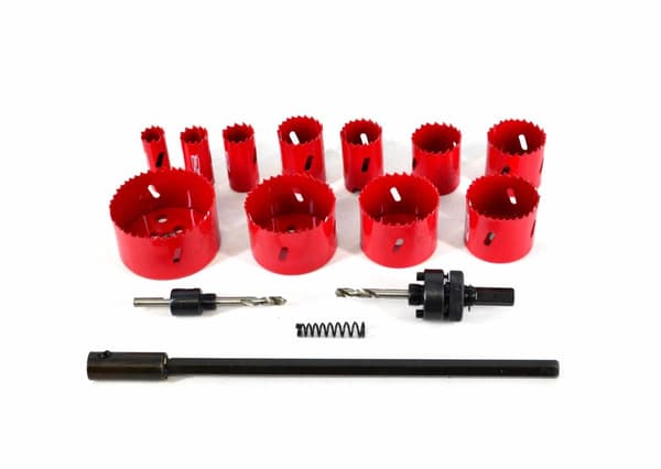 AWTOOLS SET MED BIMETALHÅLSÅGAR 15 st. 19-76 mm