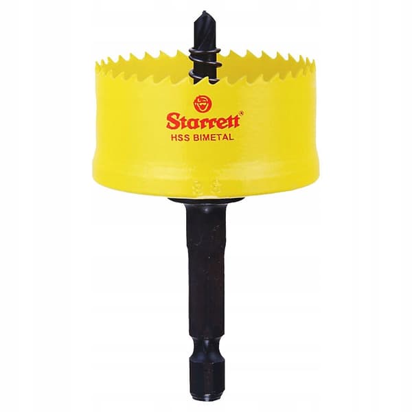 BIMETAL hulsav med 1/4" skaft og Starrett 20mm (25/32"") pilotbor