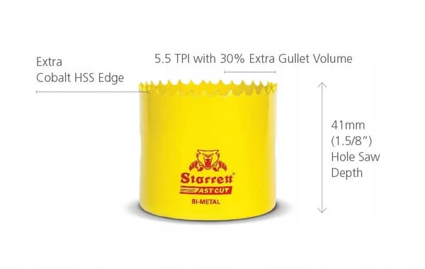 Starrett FASTCUT 48 mm (1,7/8") bimetall HSS kobolthålsåg