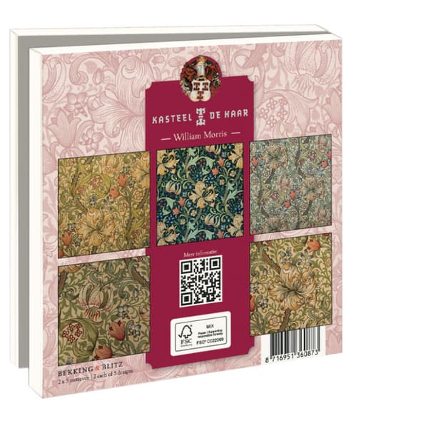 Vykort Dubbla med kuvert William Morris 10-pack Bekking & Blitz