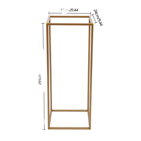 Blomsterbaggrundsstativ, holdbar ståldesign, moderne guldgul finish,23.62-in, 10stk