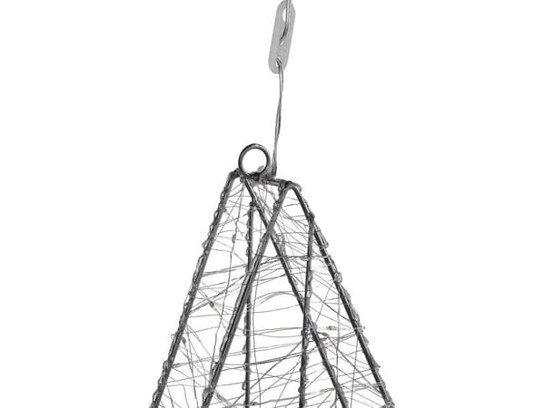 Trädgårdsdekoration Silver Metall 58 x 58 cm LED Fairy Lights Stjärnformad Inomhus Utomhus