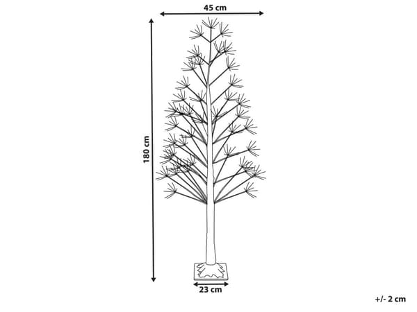 Konstgjord julgran Vit PE 180 cm Förtänd LED-ljus Utomhus & Inomhus Skandinavisk Stil
