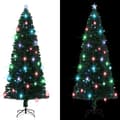 Miniatyrbild 3 av 9: vidaXL Belyst plastgran med fot 240 cm fiberoptik