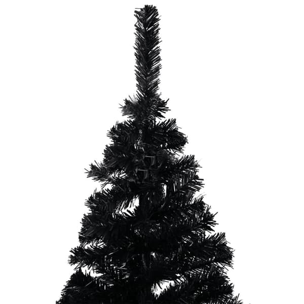 vidaXL Plastgran med fot svart 150 cm PVC