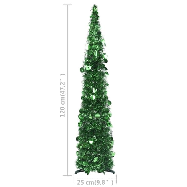 vidaXL Pop-up plastgran grön 120 cm PET