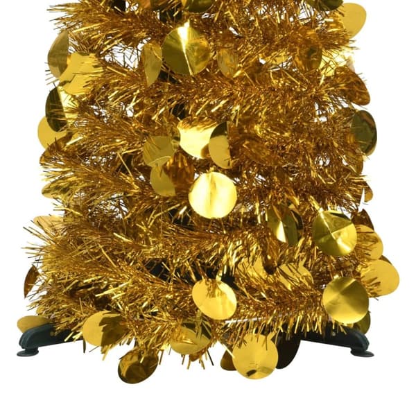 vidaXL Pop-up plastgran guld 120 cm PET