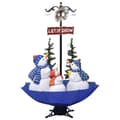 Miniatyrbillede 2 af 8: vidaXL juletræ med snefald paraplyfod 170 cm PVC blå
