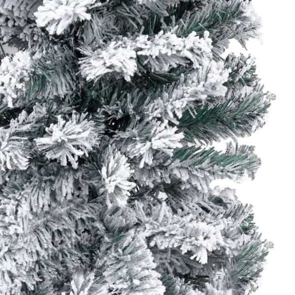 vidaXL smalt kunstigt juletræ med sne 240 cm PVC grøn