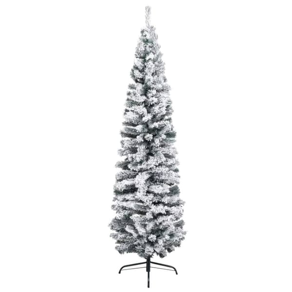 vidaXL smalt kunstigt juletræ med sne 240 cm PVC grøn