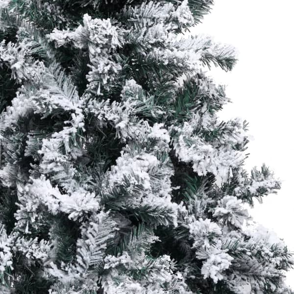 vidaXL Plastgran med snö grön 240 cm PVC