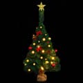 Miniatyrbillede 5 af 9: vidaXL kunstigt juletræ med lys og julekugler 64 cm grøn