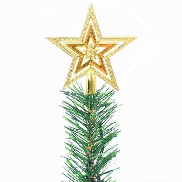 vidaXL kunstigt juletræ med lys og julekugler 64 cm grøn