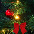 Miniatyrbillede 9 af 9: vidaXL kunstigt juletræ med lys og julekugler 64 cm grøn