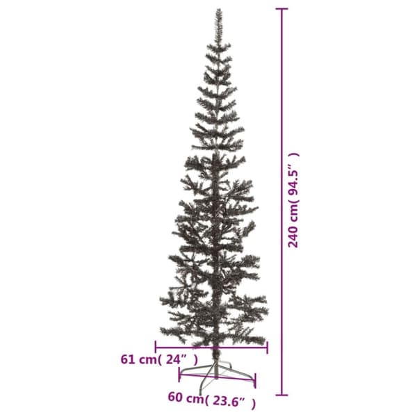 vidaXL Julgran smal svart 240 cm