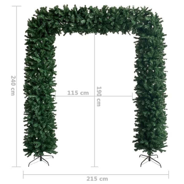 vidaXL Julgirlang grön 240 cm