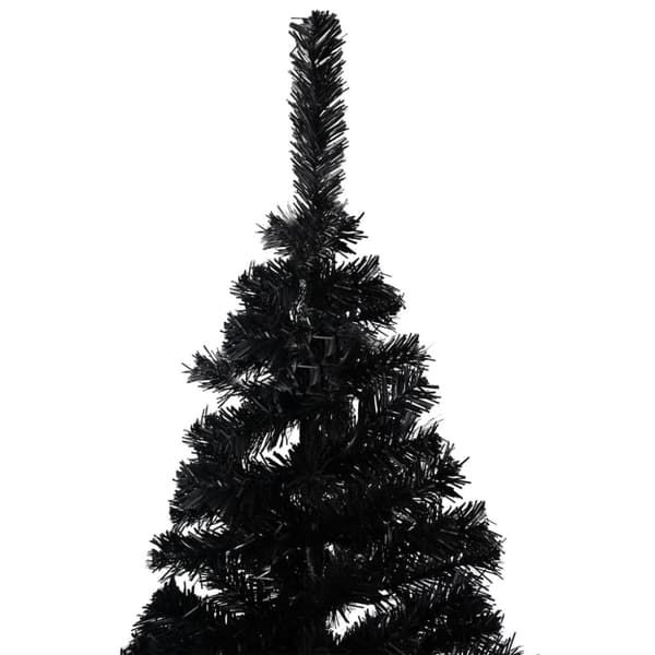 vidaXL Tekojoulukuusi jalustalla musta 240 cm PVC