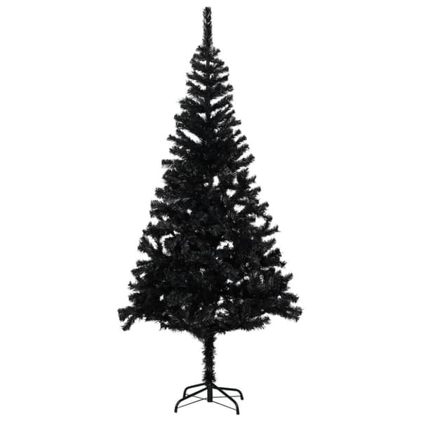 vidaXL Tekojoulukuusi jalustalla musta 240 cm PVC