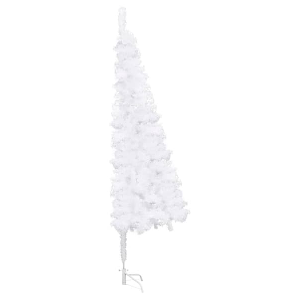 vidaXL Kulmaan asetettava tekojoulukuusi valkoinen 240 cm PVC