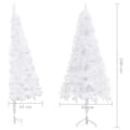 Pikkukuva 9 / 9: vidaXL Kulmaan asetettava tekojoulukuusi valkoinen 240 cm PVC