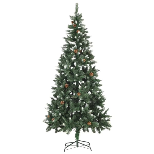 vidaXL kunstigt juletræ med lys 210 cm