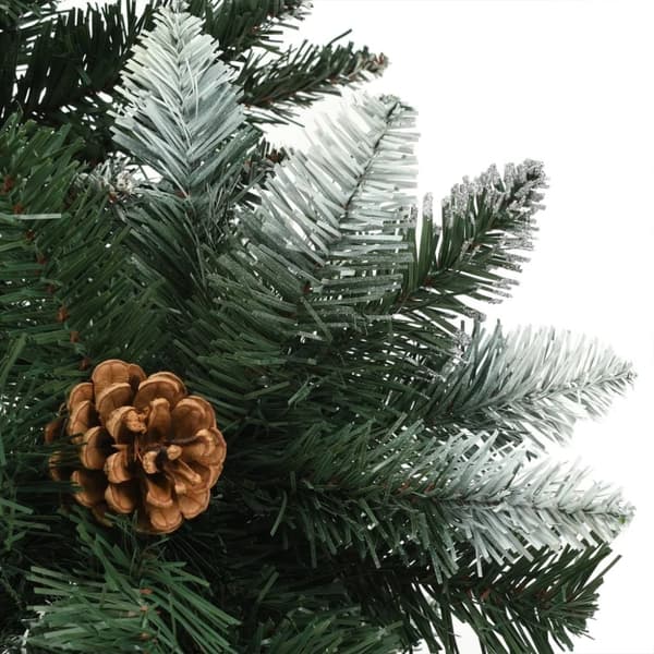 vidaXL kunstigt juletræ med lys 210 cm