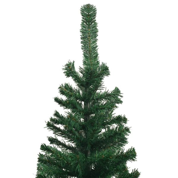 vidaXL kunstigt juletræ med lys 240 cm grøn
